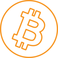 Bitcoin icon sign symbol design png