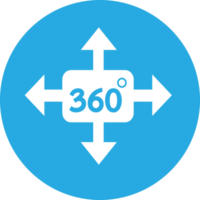 360 Degree icon sign symbol design png