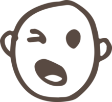 design de sinal de ícone de emoção de criança png