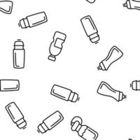 Sport Bottle, Fitness Accessory Vector Seamless Pattern