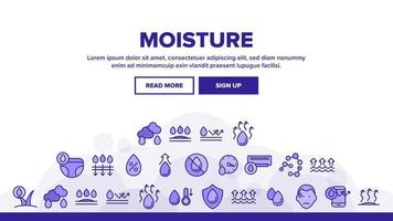 Moisture Water Drop Landing Header Vector