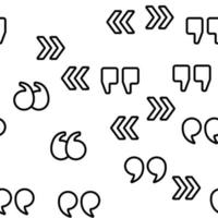 Quotation Marks, Inverted Commas Vector Seamless Pattern