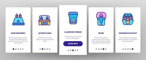 Sterilizer Device Onboarding Icons Set Vector
