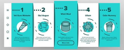 Slime Mucus Liquid Onboarding Icons Set Vector