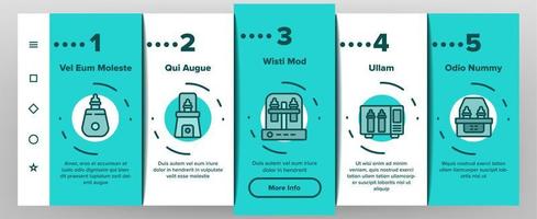 Sterilizer Device Onboarding Icons Set Vector