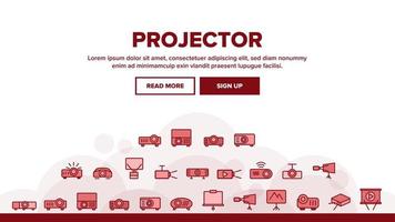 Projector Landing Header Vector