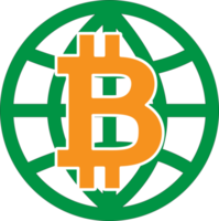 diseño de símbolo de signo de icono de bitcoin png