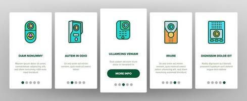 Intercom Communication Onboarding Icons Set Vector