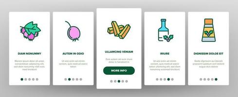 conjunto de iconos de incorporación de alimentos de bayas de espino vector