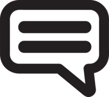 Simple speech bubble icon sign design png