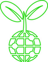projeto de sinal de conceito de ícone de árvore de planta png