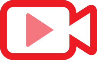 diseño de símbolo de icono de cámara de video png