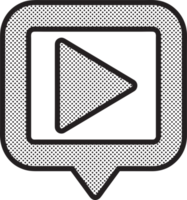 button video player icon sign design png