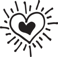 Hand drawn Heart icon sign symbol design png