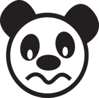 disegno di simbolo del segno dell'icona del fumetto del panda png