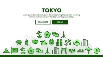 Tokyo Landing Header Vector