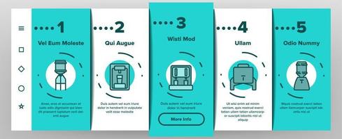 Dispenser Water Tool Onboarding Icons Set Vector