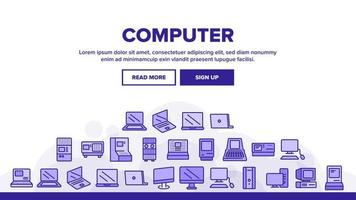 Computer Equipment Landing Header Vector