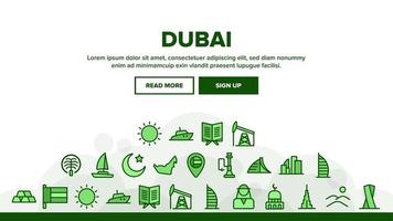 Dubai Landing Header Vector