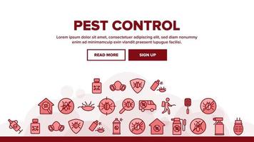 Pest Control Service Landing Header Vector