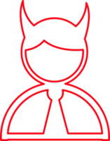 design de símbolo de sinal de ícone de diabo png