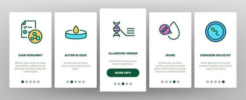 Medical Test Analysis Onboarding Icons Set Vector