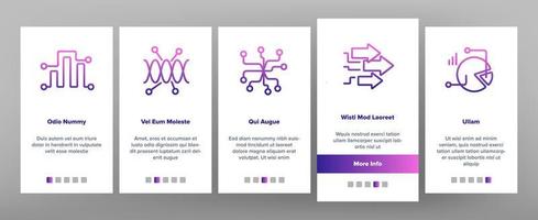 Data Analysis Analytic Onboarding Icons Set Vector