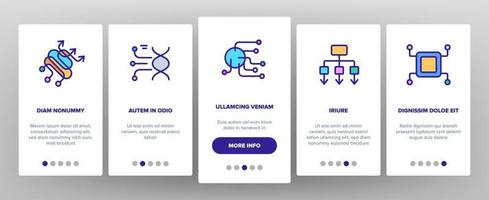 Data Analysis Analytic Onboarding Icons Set Vector