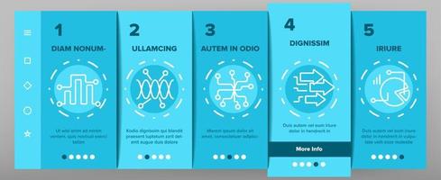 Data Analysis Analytic Onboarding Icons Set Vector