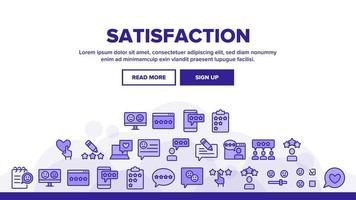 Satisfaction Feedback Landing Header Vector