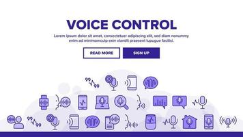 Voice Control Command Landing Header Vector