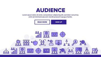 Audience Social Group Landing Header Vector