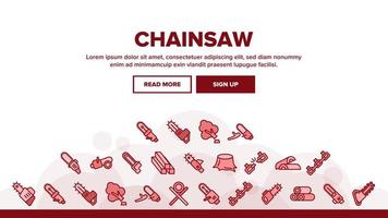 Chainsaw Landing Header Vector