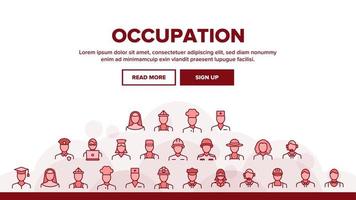 Occupation Landing Header Vector