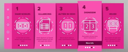 Scoreboard Game Tool Onboarding Icons Set Vector