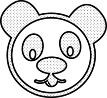 panda ikon seriefigur söt design png
