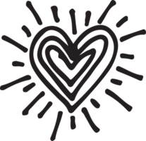 Hand drawn Heart icon sign symbol design png