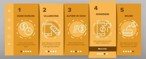 Remittance Finance Onboarding Icons Set Vector