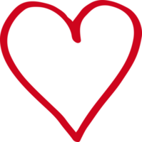 diseño de signo de corazón dibujado a mano png