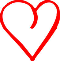 Hand draw Heart icon love sign design png