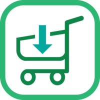 diseño de signo de icono de carrito de compras png