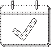 design de símbolo de sinal de ícone de calendário png