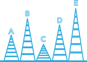 Business data graph icon sign symbol design png