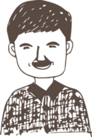 mensen worden geconfronteerd met de hand tekenen avatar teken ontwerp png