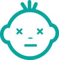 baby gezicht emotie pictogram teken ontwerp png