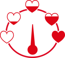 idée de carte de saint valentin conception de signe de compteur d'amour png