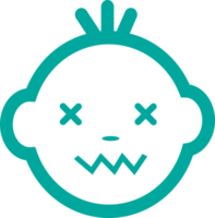 baby gezicht emotie pictogram teken ontwerp png