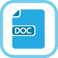 Document file icon. Paper doc sign png