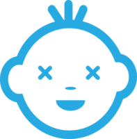 baby gezicht emotie pictogram teken ontwerp png