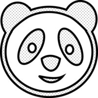 panda ikon seriefigur söt design png